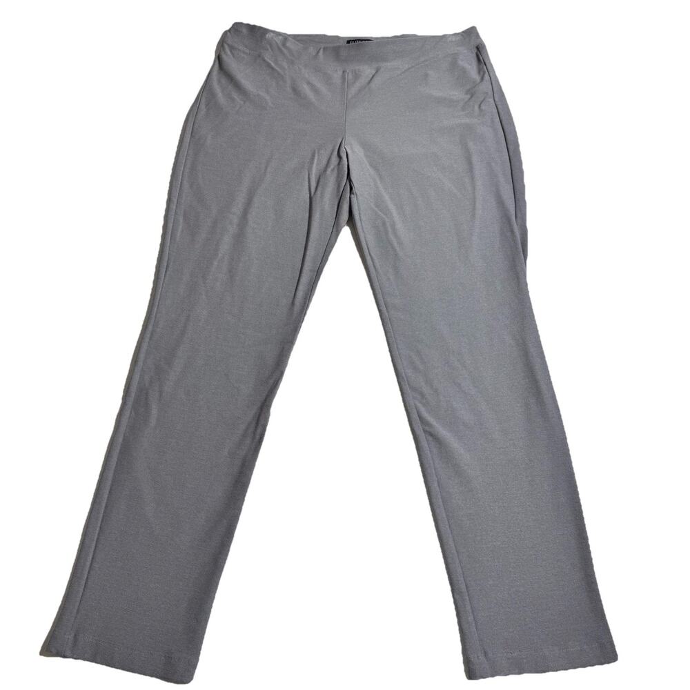 Eileen Fisher Washable Stretch Crepe Pants Womens M Gray Pull On NWOT